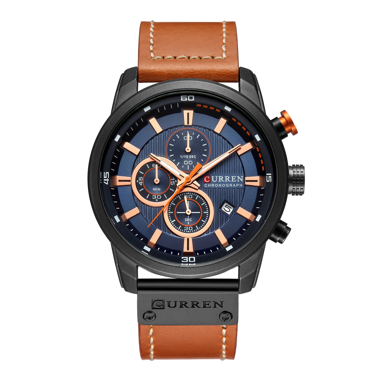 curren/Karuien hot sale 8291 men's watch belt men's watch new six-pin calendar watch waterproof watch
