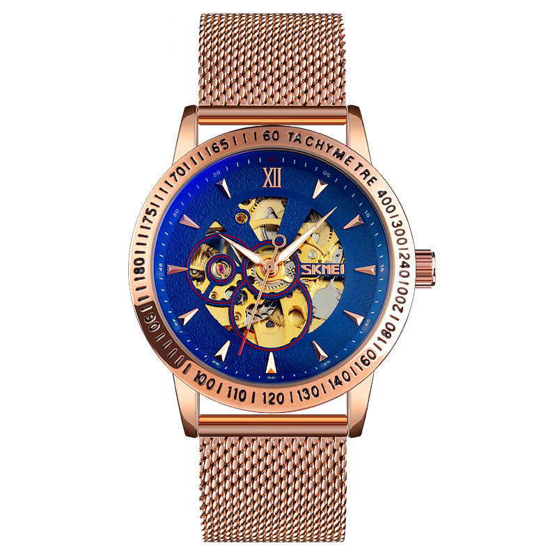 Men's High-end Automatic Mechanical Hollow Out Bottom Gear Creative Business Men's Watch