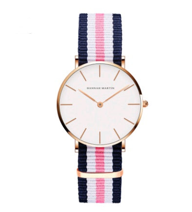 36mm ladies simple watch waterproof Korean white belt student watch