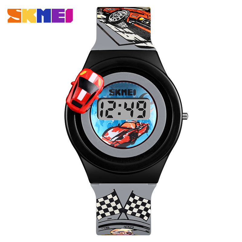 Moment Beauty Fashion Trendy Rotatable Car Children's Watch Boys Girls Creative Cute Toy Watch