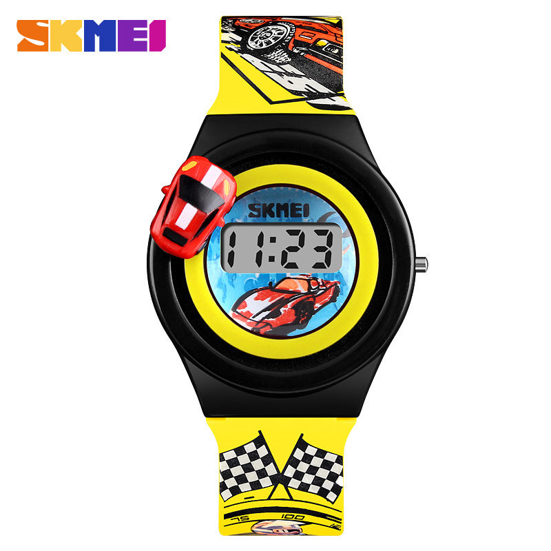Moment Beauty Fashion Trendy Rotatable Car Children's Watch Boys Girls Creative Cute Toy Watch