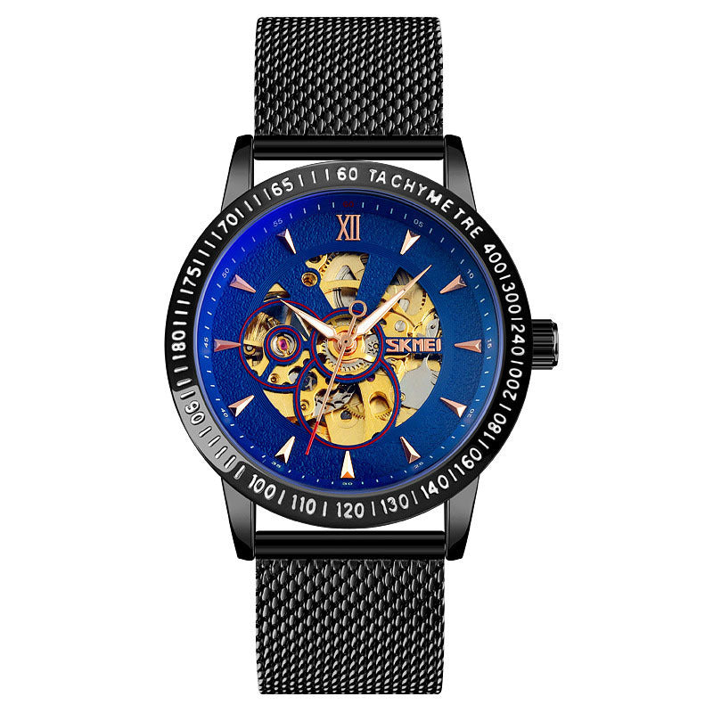 Men's High-end Automatic Mechanical Hollow Out Bottom Gear Creative Business Men's Watch