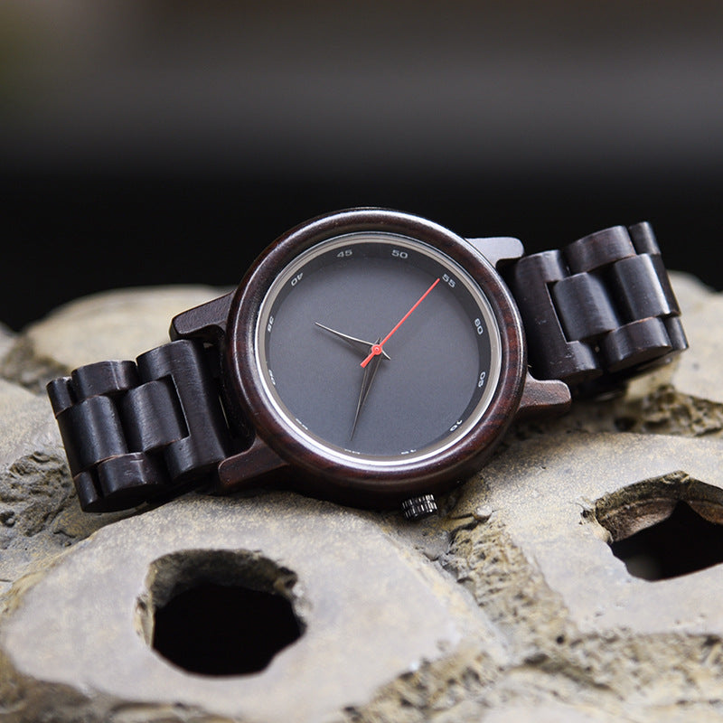 Ebony wood men's watch personality