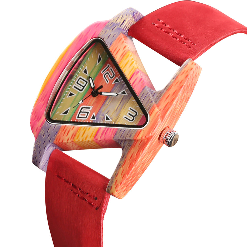 Orologio da uomo, orologio da donna, orologio da bambino a forma di pesce volante in bambù colorato