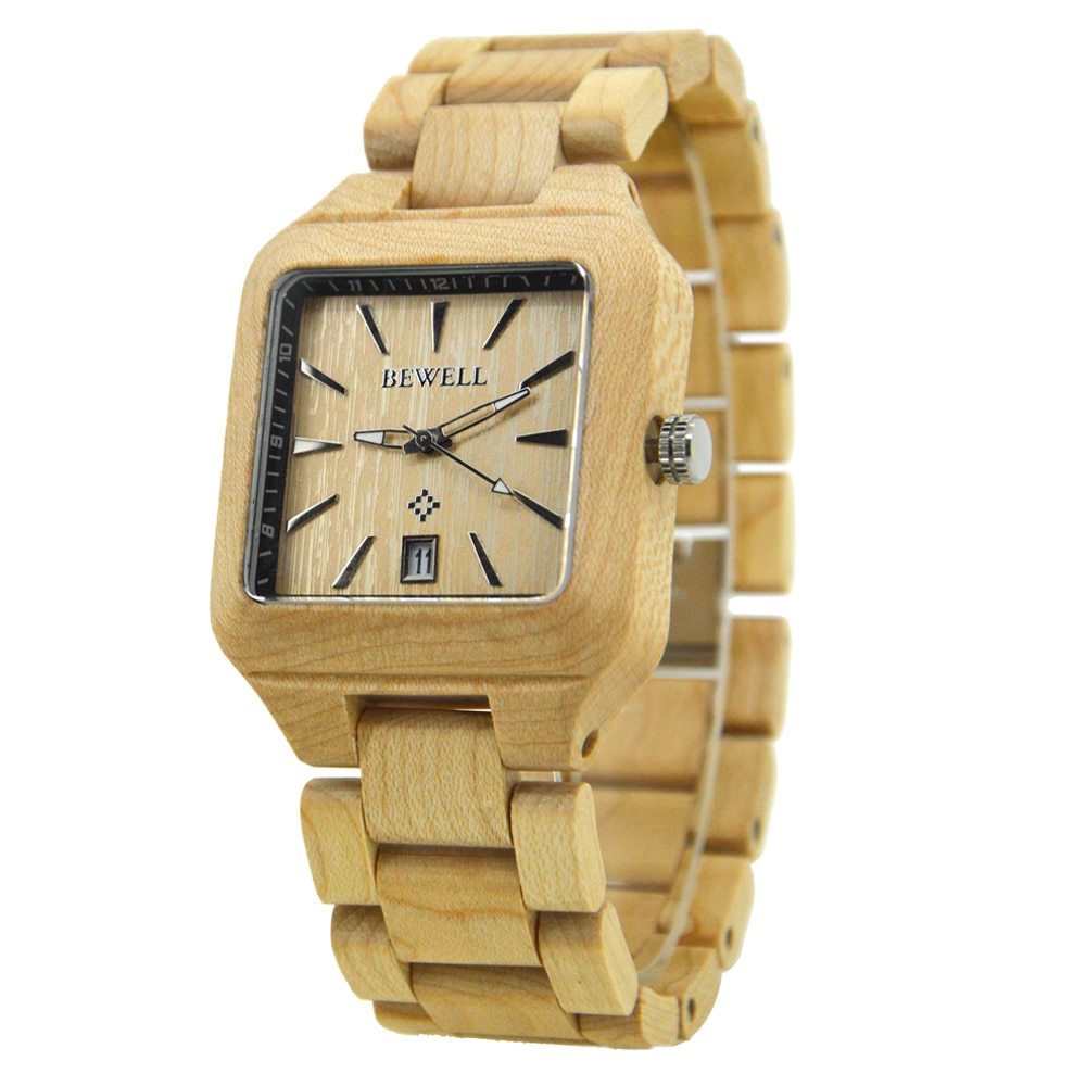 Watch men's quartz watch custom European and American fashion jewelry bamboo tabl