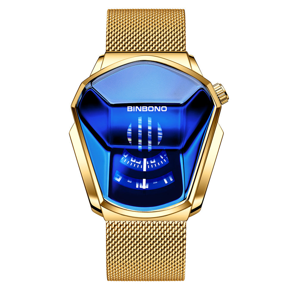 Fashion personality men's watch trend large market watch style motorcycle concept watch men's domineering black technology watch