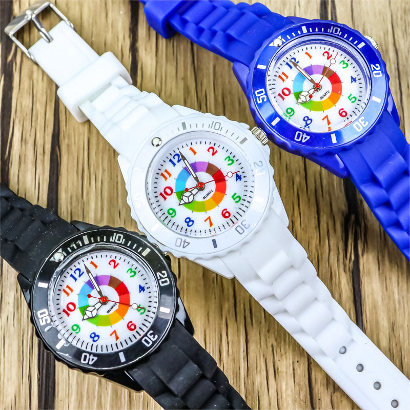 Youth exam watch casual fashion boys and girls waterproof quartz watch silicone dopamine children's trendy watch