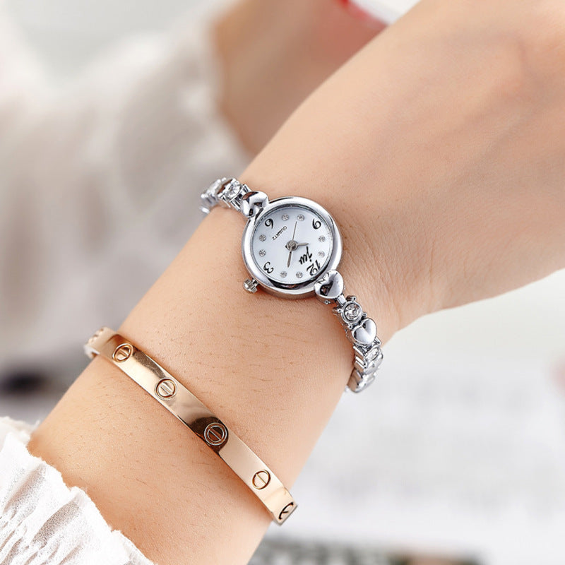 Fashion brand Korean style bracelet watch for women steel band thin strap student ladies electronic quartz fashion watch