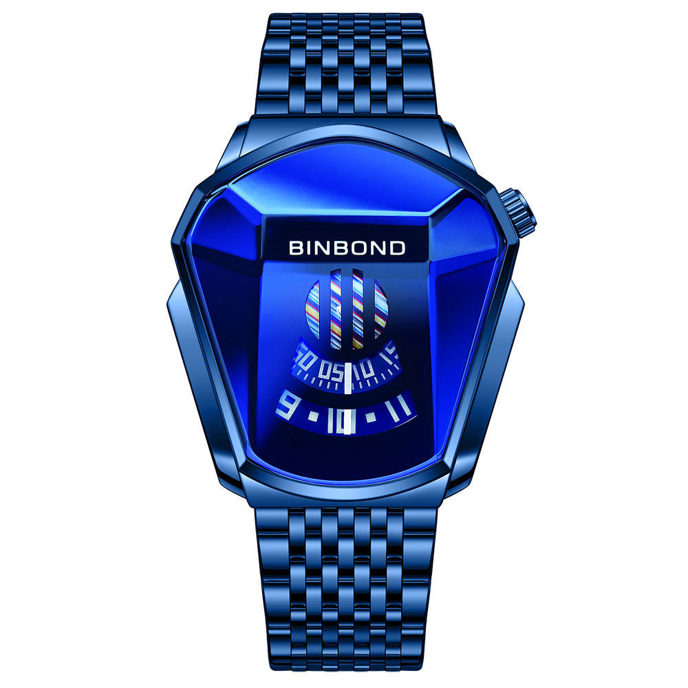 Fashion personality men's watch trend large market watch style motorcycle concept watch men's domineering black technology watch