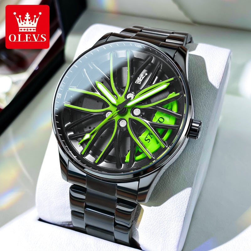 One piece drop shipping Oris brand watch trendy personality fashion waterproof luminous quartz watch men's watch men's watch