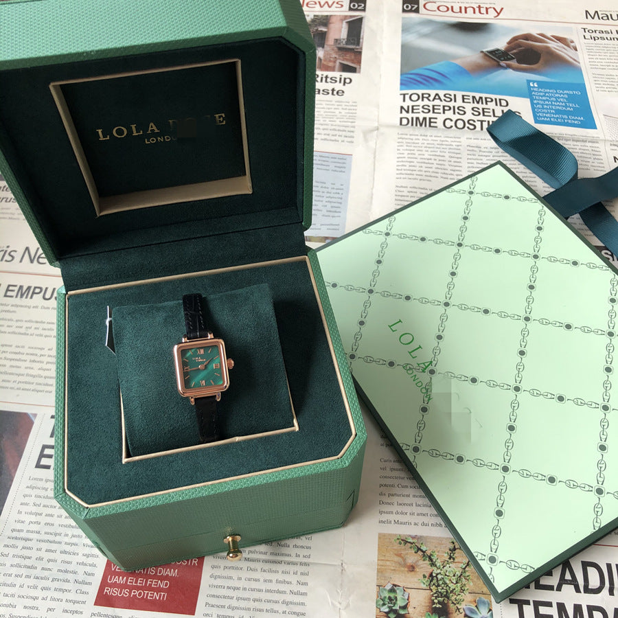 First-hand source watch business casual square women's watch waterproof ladies watch high quality full set packaging