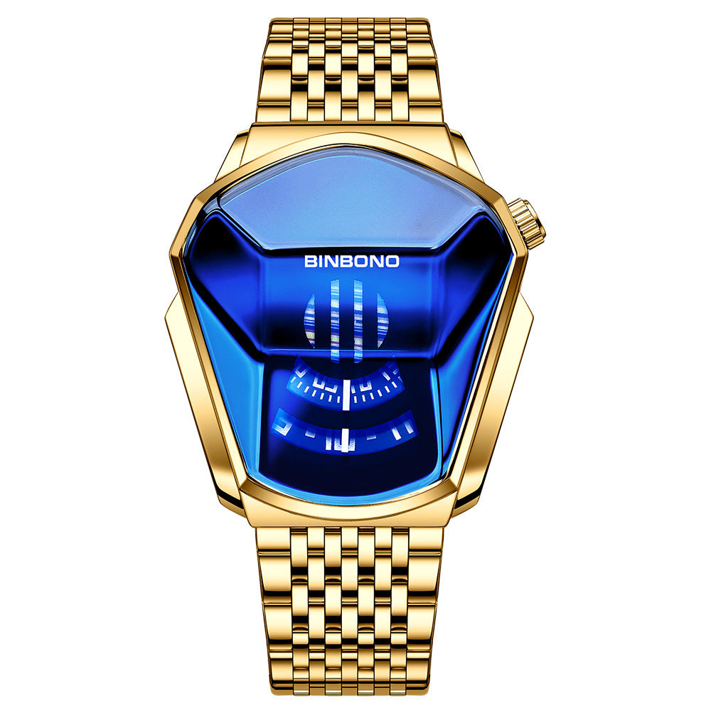 Fashion personality men's watch trend large market watch style motorcycle concept watch men's domineering black technology watch