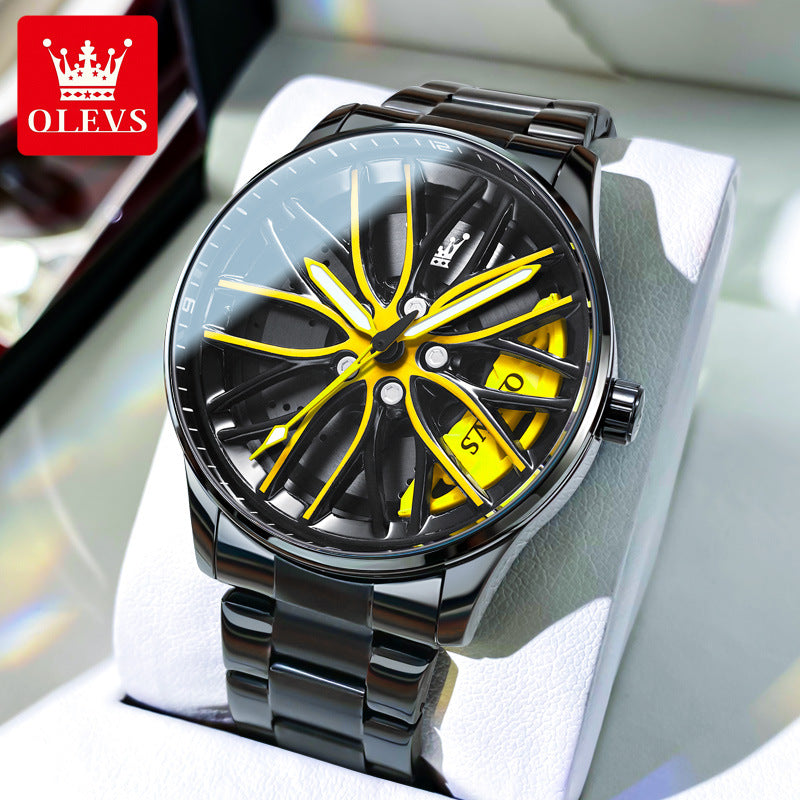 One piece drop shipping Oris brand watch trendy personality fashion waterproof luminous quartz watch men's watch men's watch