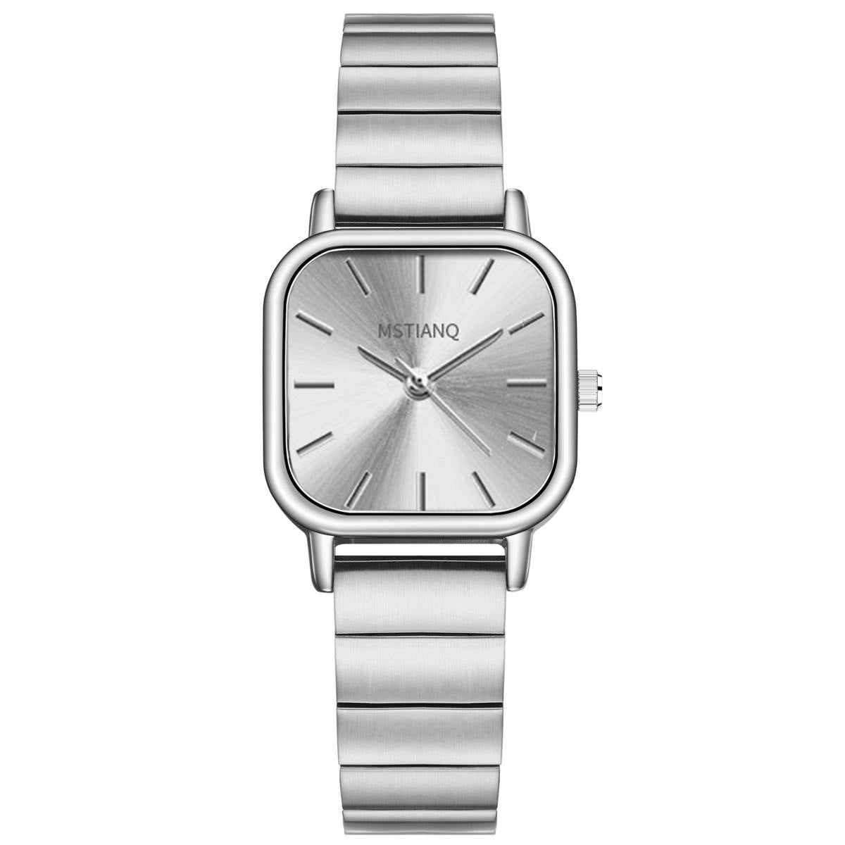 ins niche design women's fashion versatile watch female Korean version simple temperament student steel belt examination quartz watch