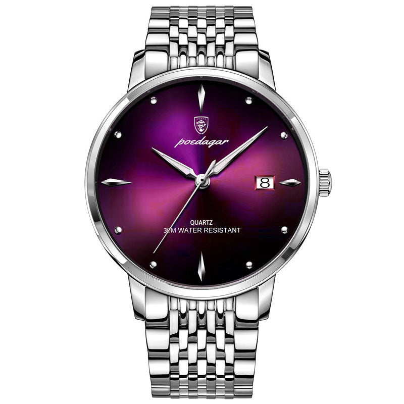 Swiss brand men's watch waterproof luminous ultra-thin calendar quartz watch live broadcast foreign trade explosive models dropshipping