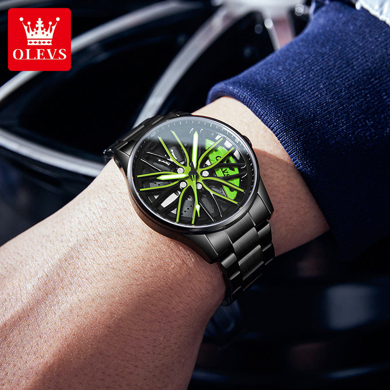 One piece drop shipping Oris brand watch trendy personality fashion waterproof luminous quartz watch men's watch men's watch