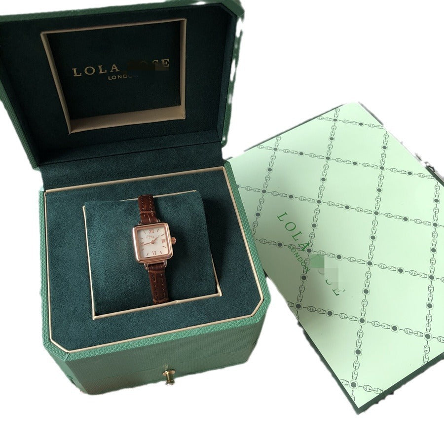 First-hand source watch business casual square women's watch waterproof ladies watch high quality full set packaging
