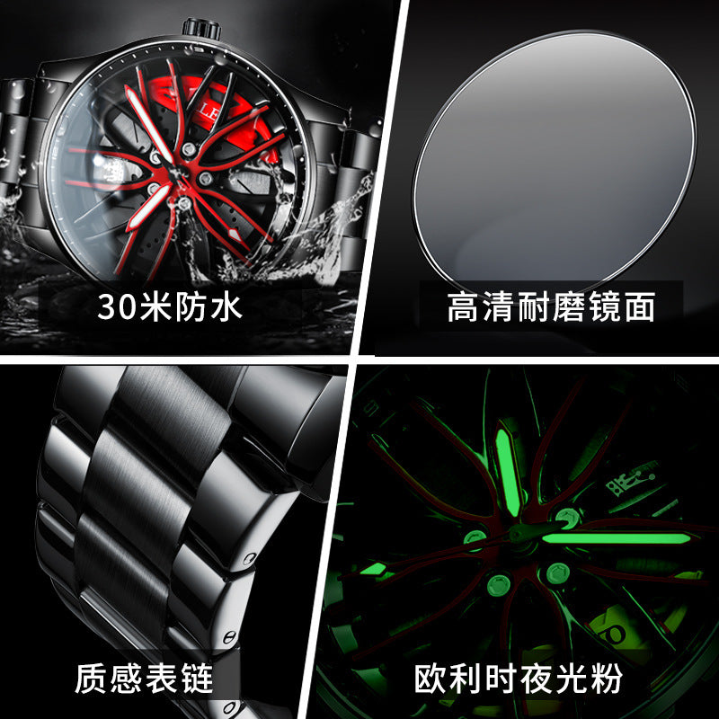One piece drop shipping Oris brand watch trendy personality fashion waterproof luminous quartz watch men's watch men's watch