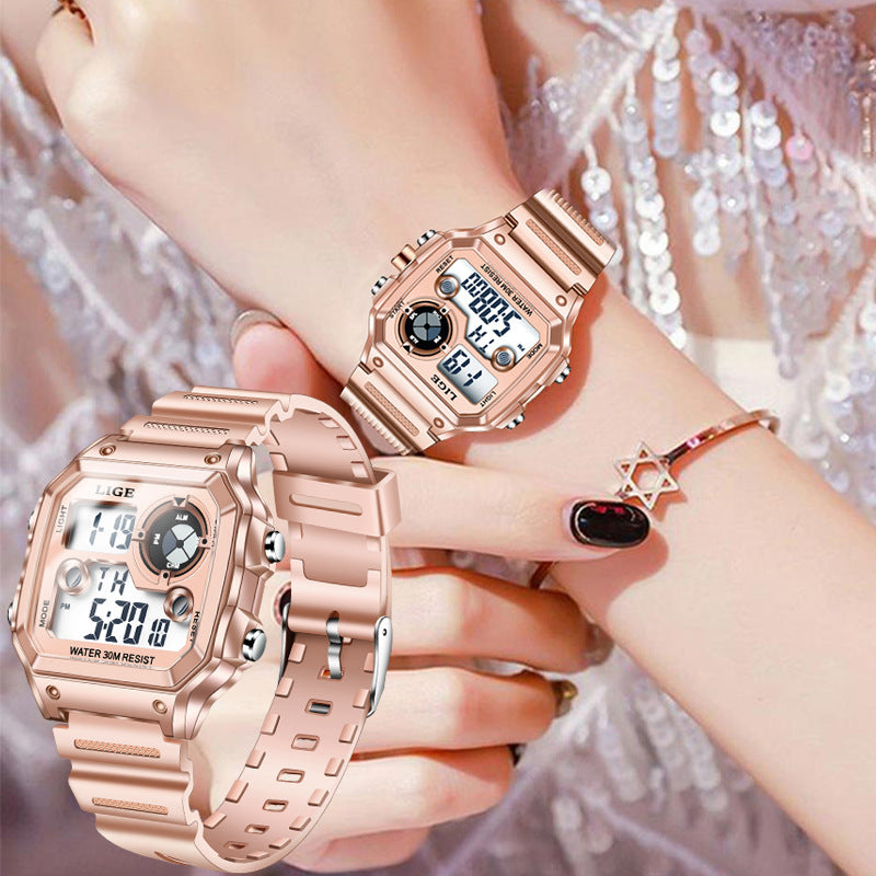 LIGE 8921 New 2022 Men's Sports Watch Fashion Trend Multifunctional Silicone Band Business Watch