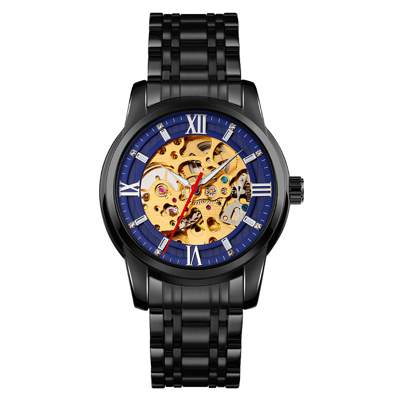Fashion Temperament Automatic Mechanical Men's Leather Business Watch