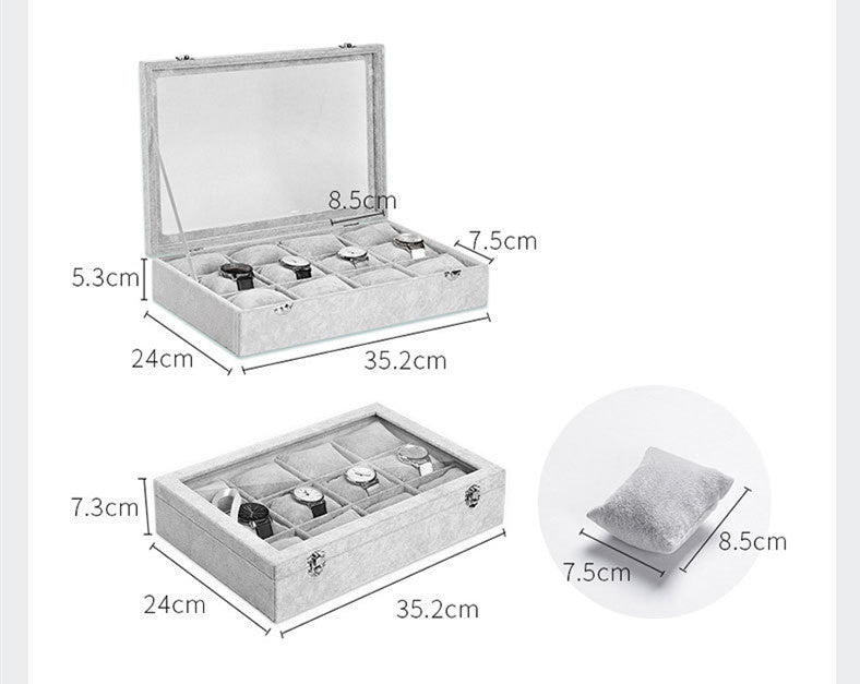 Binghua Velvet Jewelry Watch Bracelet Storage Box
