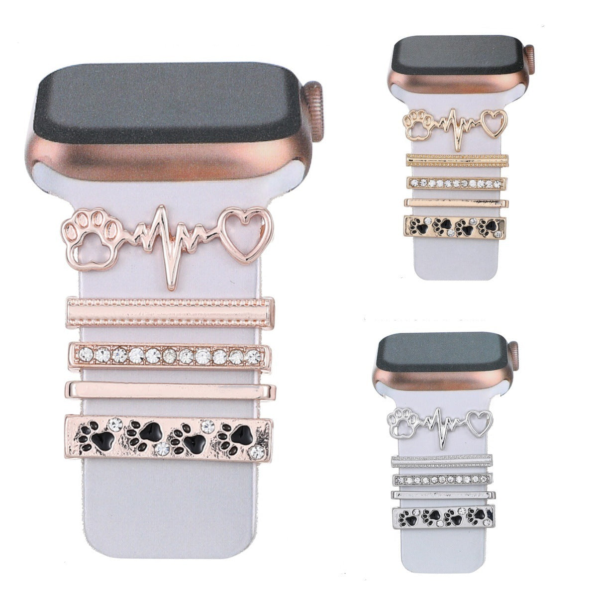 Letter Hand Silicone Watch Decorative Ring