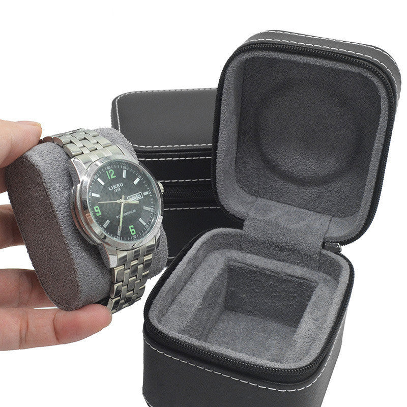 Zipper Organizer Black Mechanical Watch Box