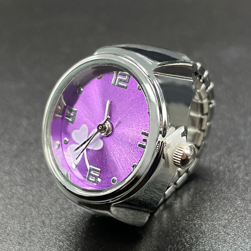 Simple All-match Fashion Men And Women Couple Alloy Shell Ring Watch
