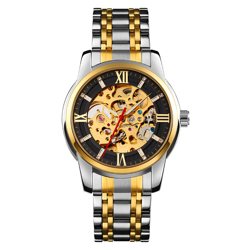 Fashion Temperament Automatic Mechanical Men's Leather Business Watch