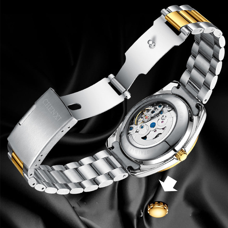Men's Hand Waterproof Sun Moon And Stars Automatic Hollow Mechanical Watch