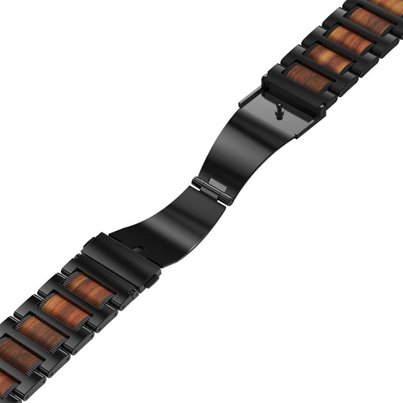 Suitable For Apple Watch Strap Stainless Steel Between Wood