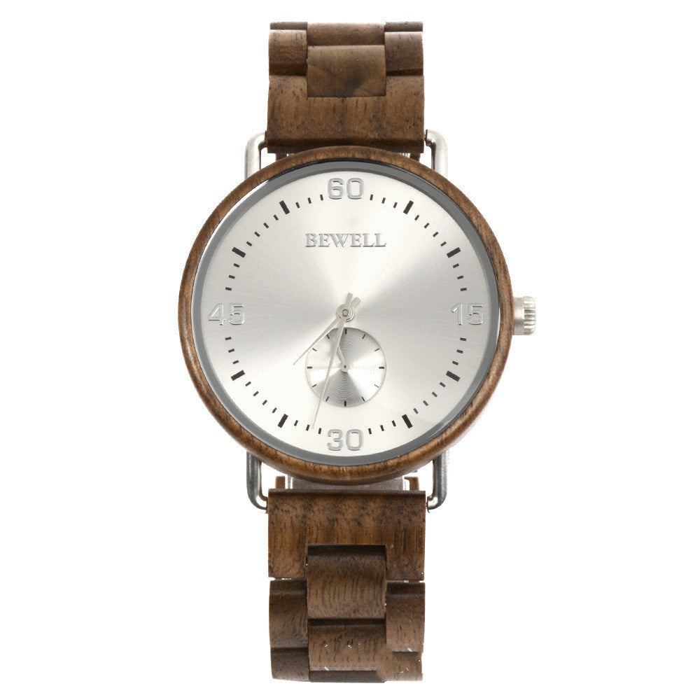 Men's Wooden Watch Steel Back Cover Steel Liner