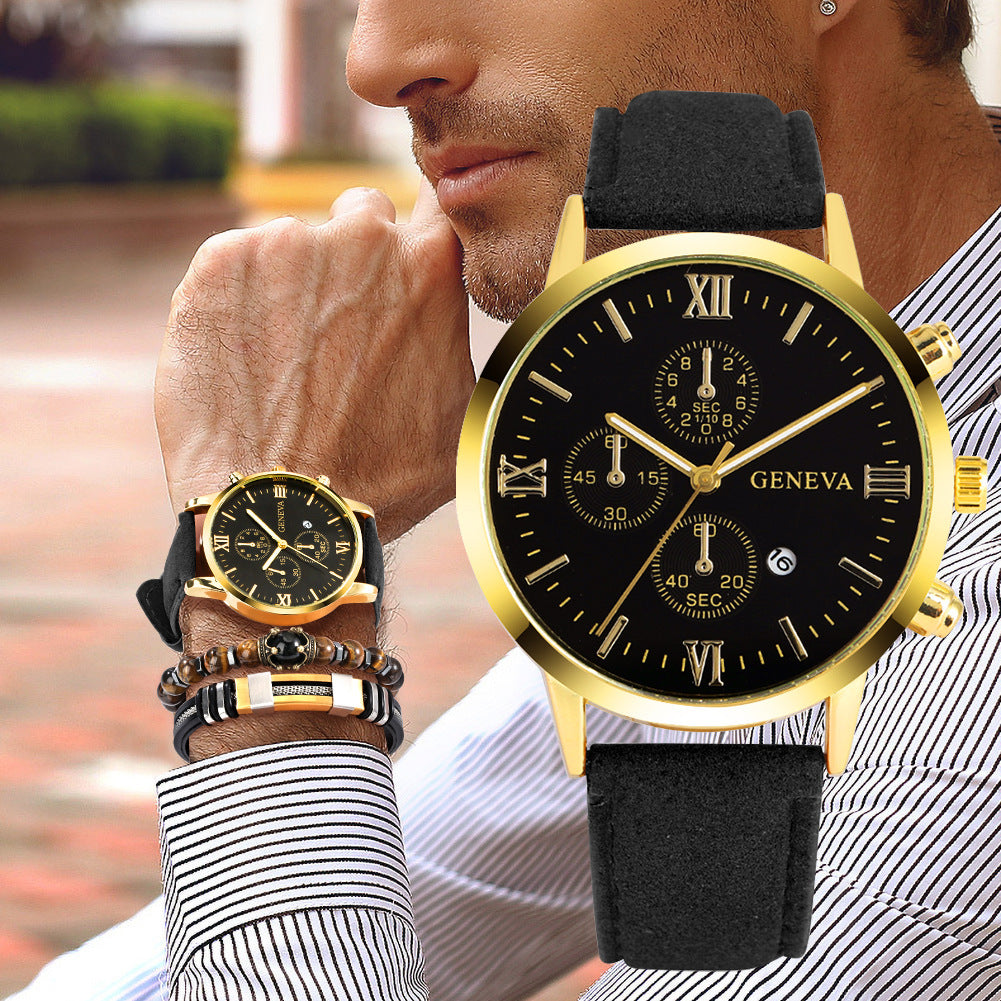 Fashion Casual Men's Watch Bracelet Set