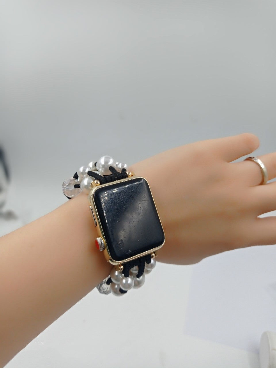 New Women's Personalized Pearl Crystal Bracelet Watch