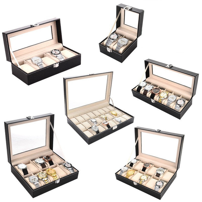 Wooden Black Watch Jewelry Storage Box