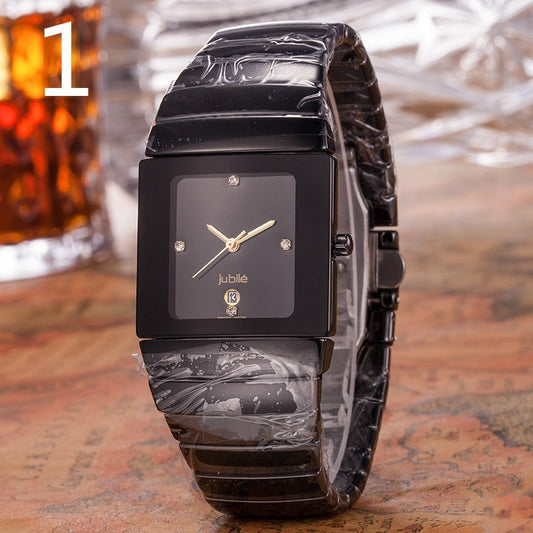 Men's ceramic quartz watch