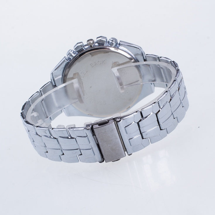 Fashion Silver Stainless Steel Mens Watches Top Brand Luxury Watch Men Sport Clock Man Casual Wristwatch Relogio Masculino 