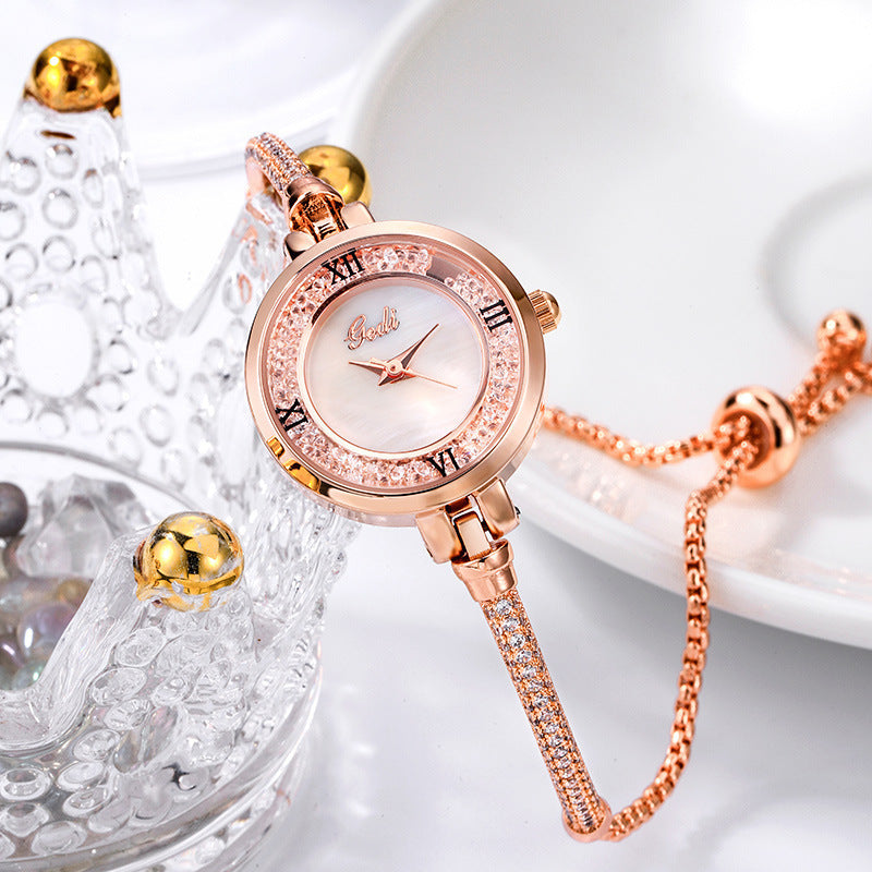 Bracelet Watch Simple Temperament Round Diamond Ladies watch 
