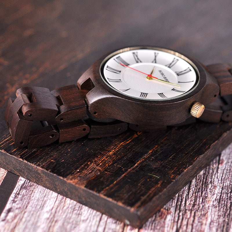Orologio da polso uomo al quarzo interamente in legno, Orologio da polso donna al quarzo interamente in legno,