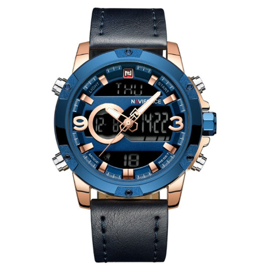 Men Sport Watches Men's Leather Digital Army Military Watch 