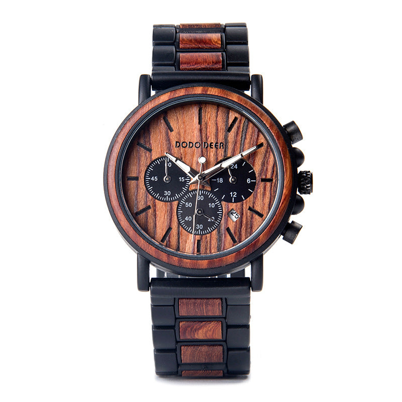 DODO DEER Amazon Explosion Wood Watch Men's Multifunctional Watch Laser Custom Cross-border Hot Sale