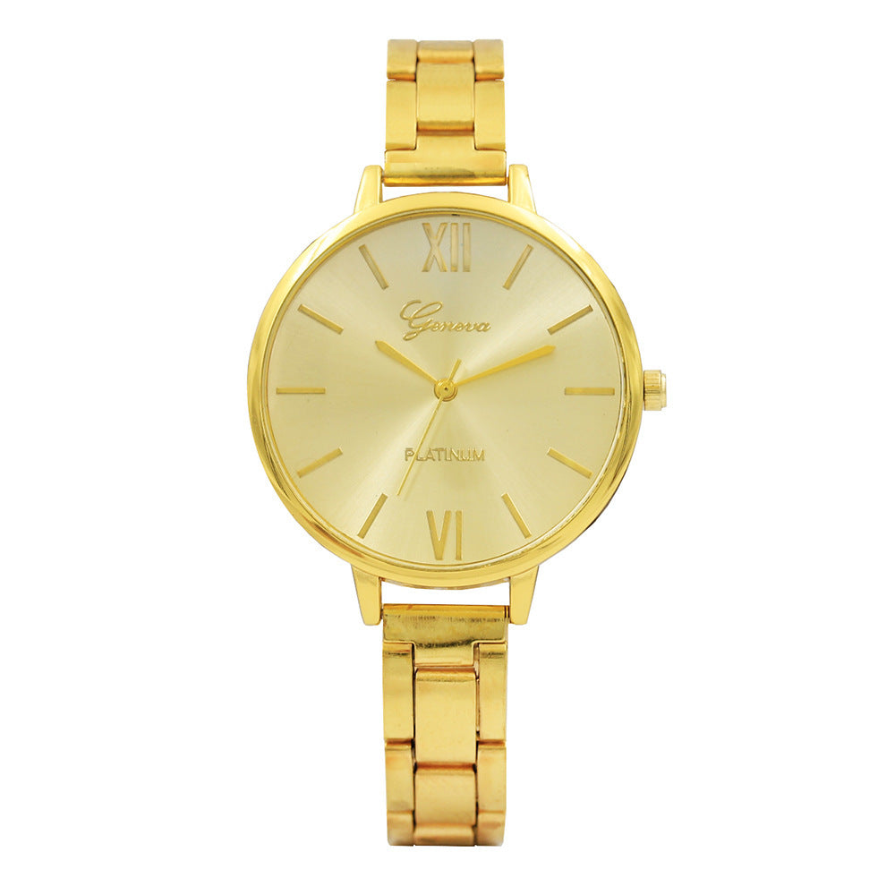 12 head nail steel belt ladies watch