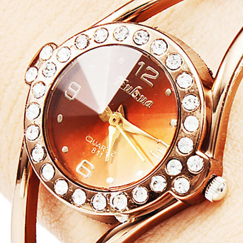 Rose Gold Simple Fashion Ladies Bracelet Watch