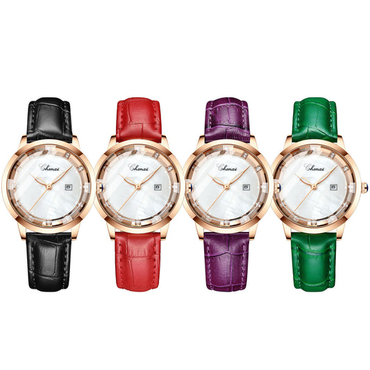 Leather Waterproof Diamond Watch Ladies Watch