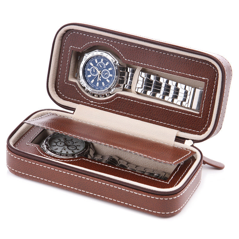 Zipper Watch Jewelry Storage Bag Pu Portable Travel Watch Packaging Box