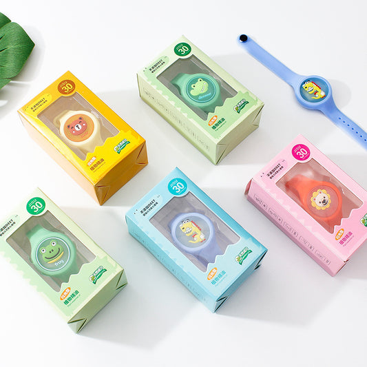Children's flash mosquito repellent bracelet for girls, cute cartoon luminous mosquito repellent watch for adults, luminous plant anti-mosquito bracelet for adults