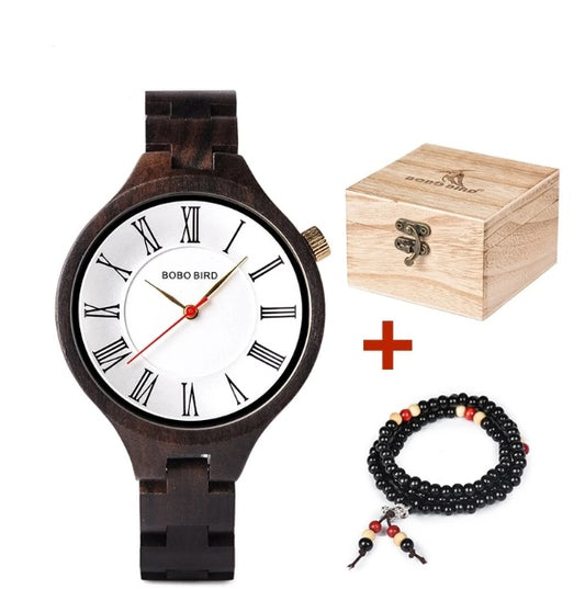 Orologio da polso uomo al quarzo interamente in legno, Orologio da polso donna al quarzo interamente in legno,