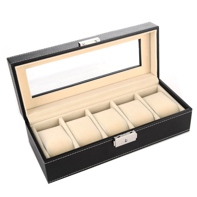 Wooden Black Watch Jewelry Storage Box