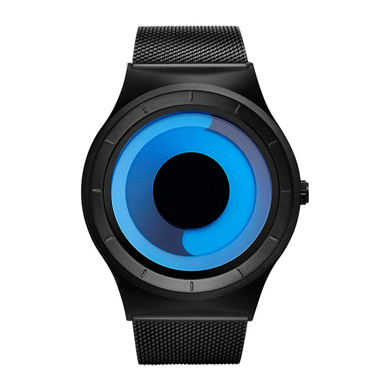 Sinobi couple watch trend contrast color creative needle-free vortex concept watch quartz watch men's cross-border 9659