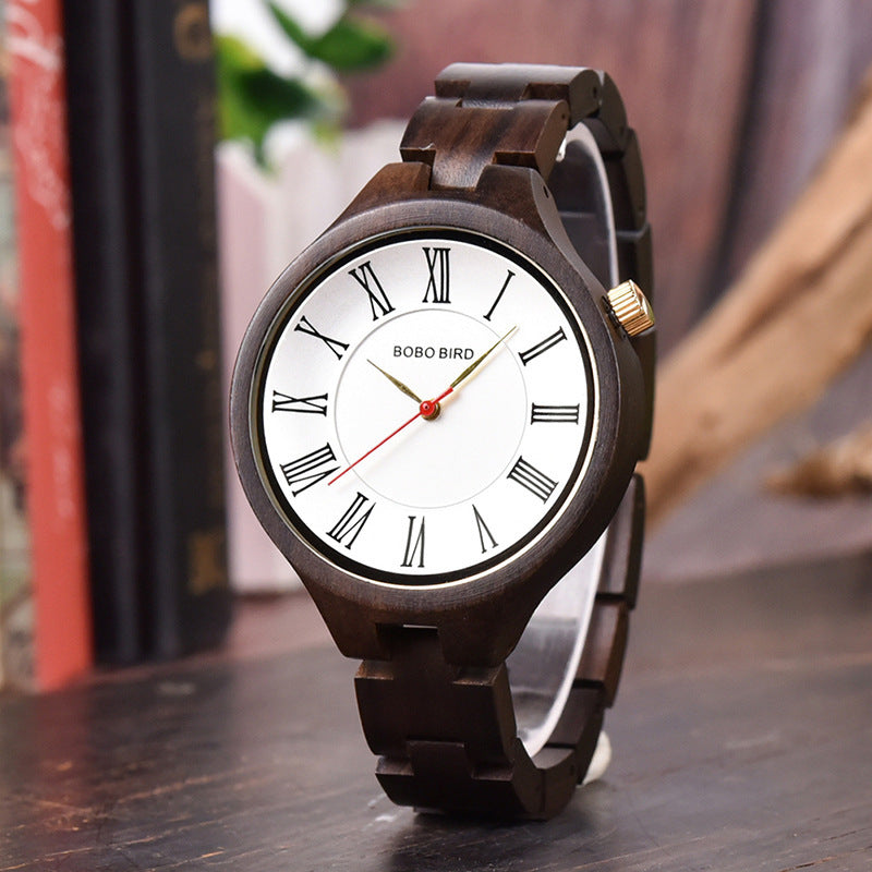 Orologio da polso uomo al quarzo interamente in legno, Orologio da polso donna al quarzo interamente in legno,